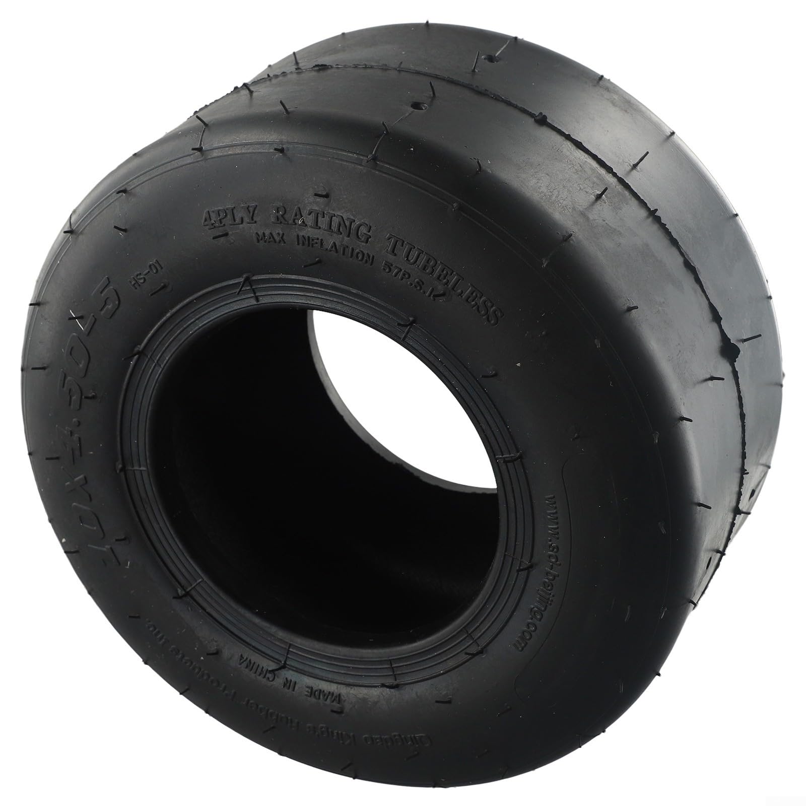 Zoegneer Rubber Kart Tires Skinny Slick Outer Tires, Replacement Tires For Flat-Free And Solid Rubber Options, Black 10X4.50-5/11x7.10-5(10x4.50-5)