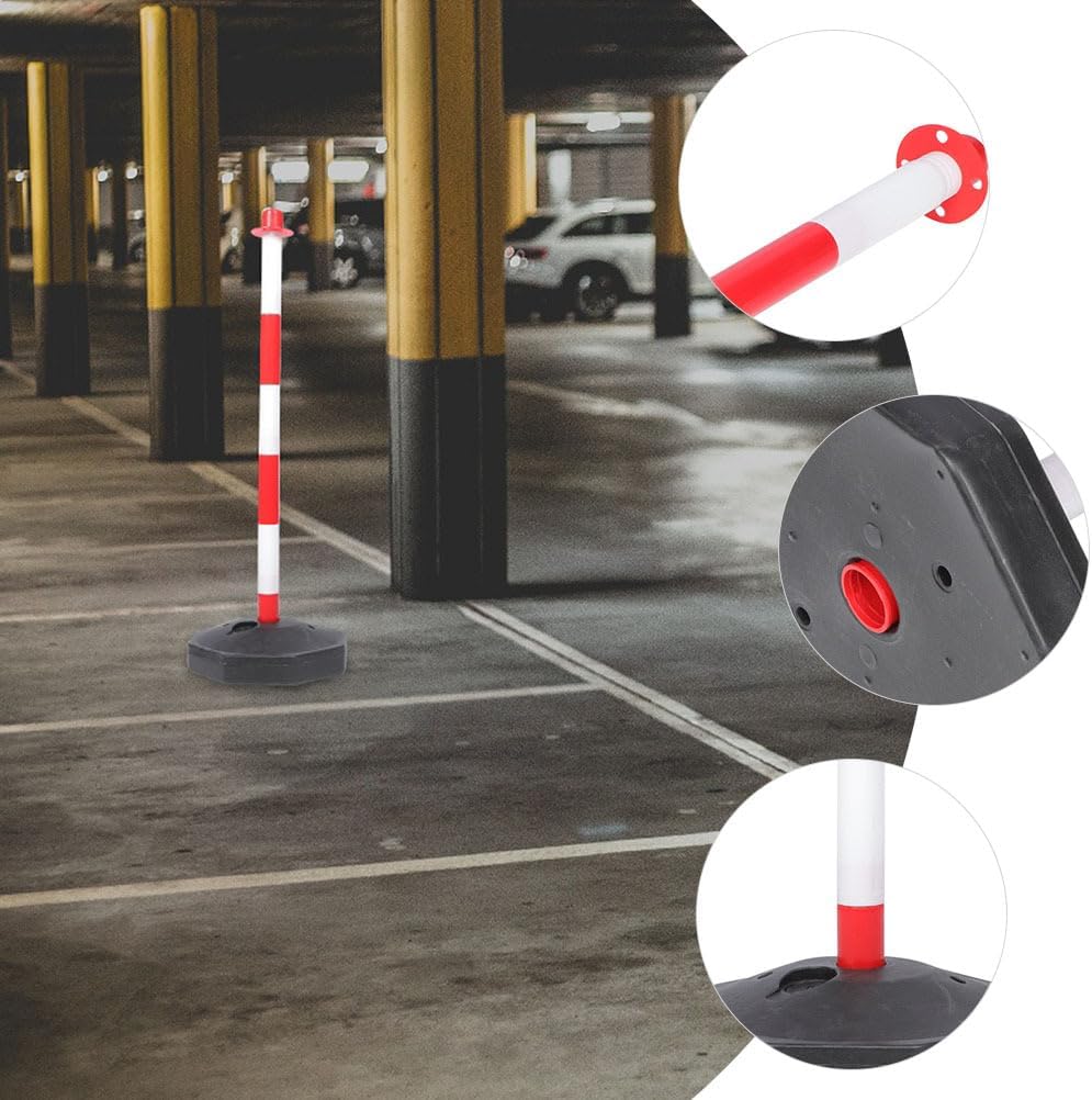 OSALADI Traffic Warning Column with Wheels 32.28In High Elastic Delineator Post Uv Resistant Garage Parking Assist Vehicle Collision Cushion