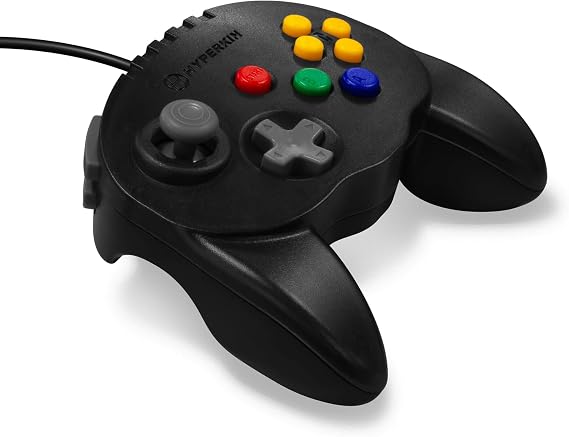 Hyperkin N64® 有線コントローラ オリジナルポート フリートアドミラル ハイパキン Fleet Admiral N64 Wired Controller スモークグレー