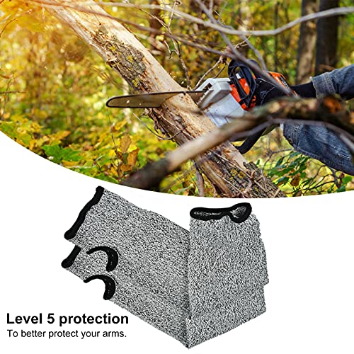 Foto von Sonew Armschutzhülle, Sicherheits Armschutzhülle, Schnittfeste Ärmel HPPE Schnittschutz Langarm Arbeitshandschuhe für Garten Küche Landwirtschaft Armschutz Armlinge Schnittschutz (1 Paar)(35cm)