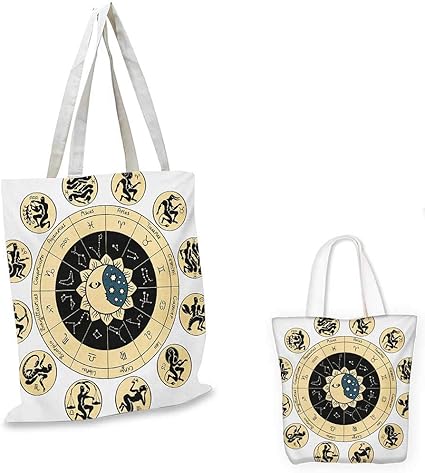 Amazon Co Jp 占星術 エスニカル 部族 ホロスコープチャート 看板と名前 画像プリント 黒 白と黄 13 X13 10 シューズ バッグ