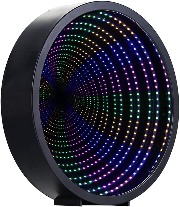 Infinity Mirror Tunnel Light - LED Night Light with 3D Mirror Effect - Wall Hanging Lights & Desktop Lamp - Wedding & Festival Party Decoration