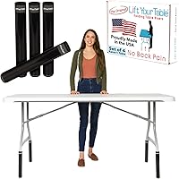 Vista 9 de Lift Your Table® Elevadores de mesa plegables, altura de mostrador (pie móvil), fabricados en los Estados Unidos, resistentes, resistentes