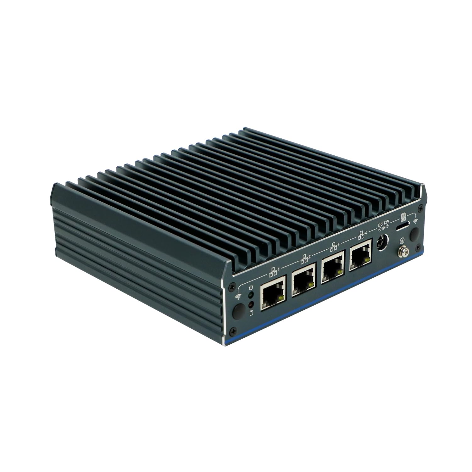 HUNSN Micro Firewall Appliance Mini PC pFsense Mikrotik OPNsense VPN Router PC N100 RX17 AES-NI SIM Slot COM 4 x 2.5GbE I225-V B3 HDMI DP TPM2.0 Vesa Mount 4G RAM 64G SSD RX17-N100-464