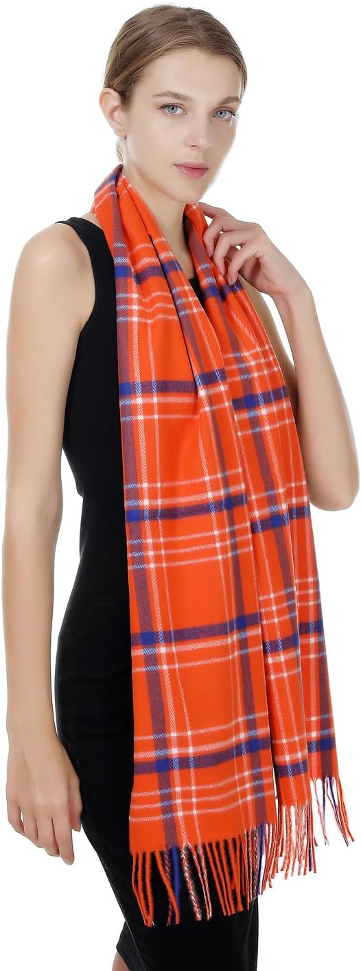 TZ Promise Herringbone Houndstooth Checked Pattern Cashmere Feel Classic Soft Luxurious Winter Scarf For Men Women - Image 6