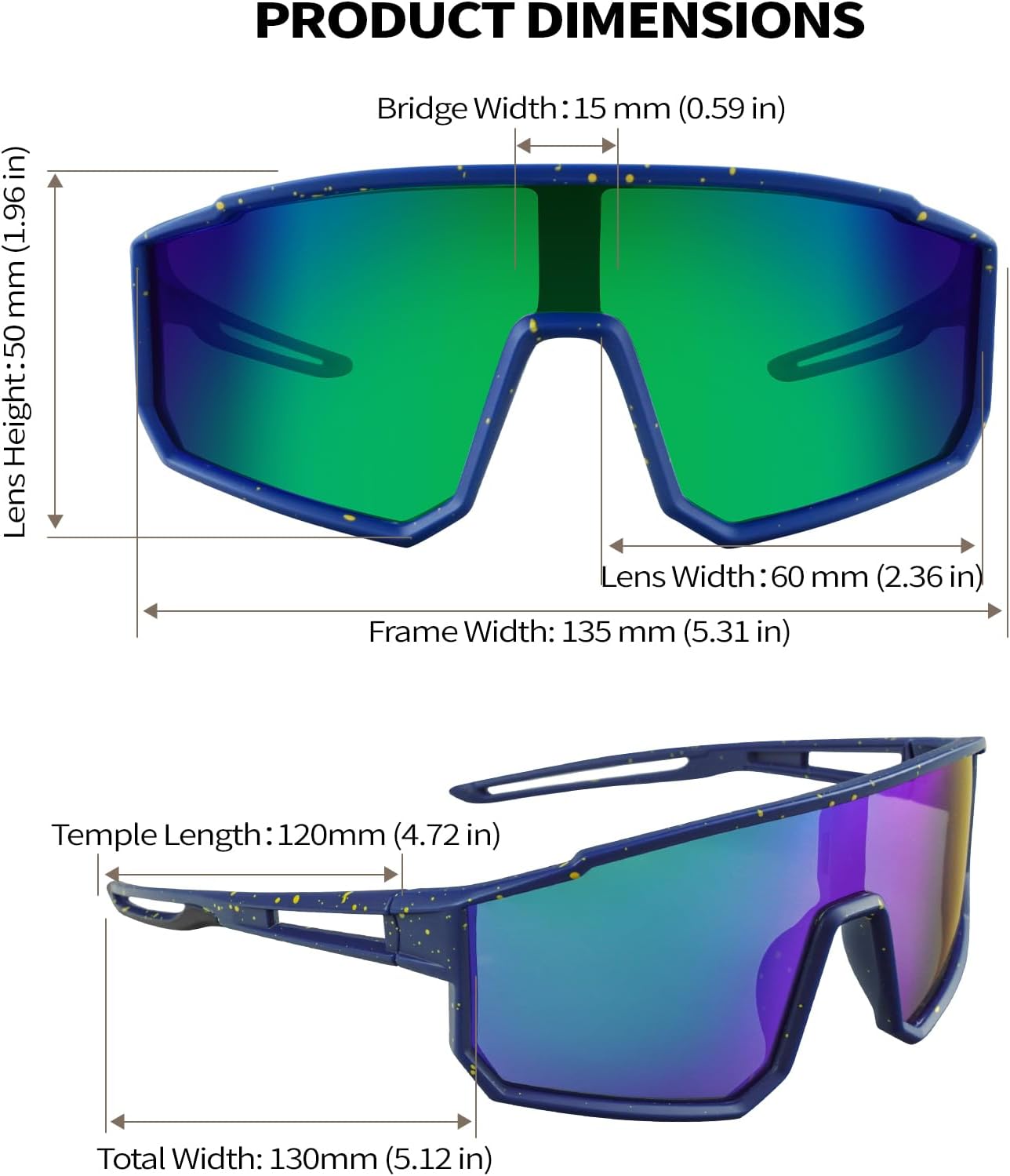 Polarized Kids Sports Baseball Sunglasses Youth Cycle Sun Glasses for Boys Girls Softball Glasses UV400 Protection TR90 Frame - Image 5