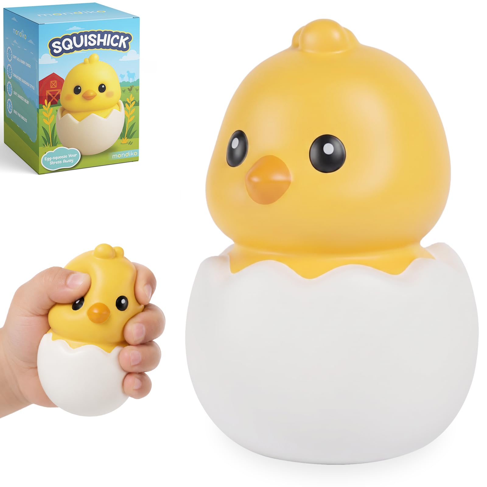 Squishy Chick Stress Ball Fidget Toy by Mondiko
