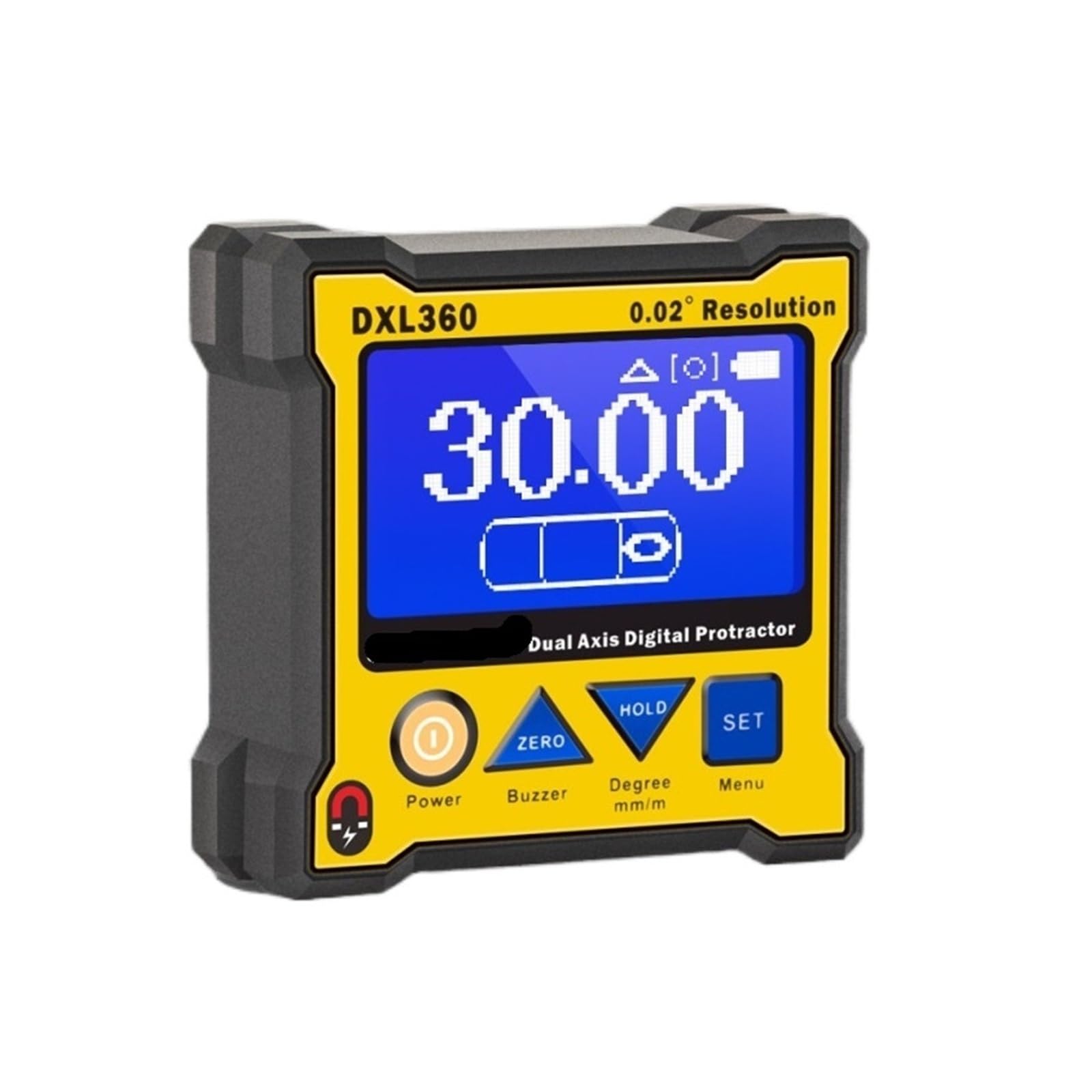 Evpeoetcpc One Color Dual Axis Inclinometer, Dxl360 Digital Angle Gauge Electronic Level Digital Angle Protractor Dual-Axis Accelerameter(Dxl360 With Magnetic)