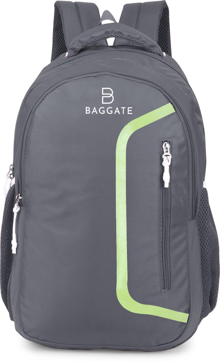 BAGGATE Polyester Laptop Backpack With Rain Cover for office, college, Travelling Sporty Expandable Bag | Compatible with Laptop | 35 Litre | (Grey) (B0C43SWDBV) Amazon Price History, Amazon Price Tracker