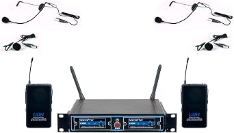VocoPro 4 Channel, UHF/DSP Hybrid, W/Bp/Lava Car Mount - HYBRIDQUADB1, Black