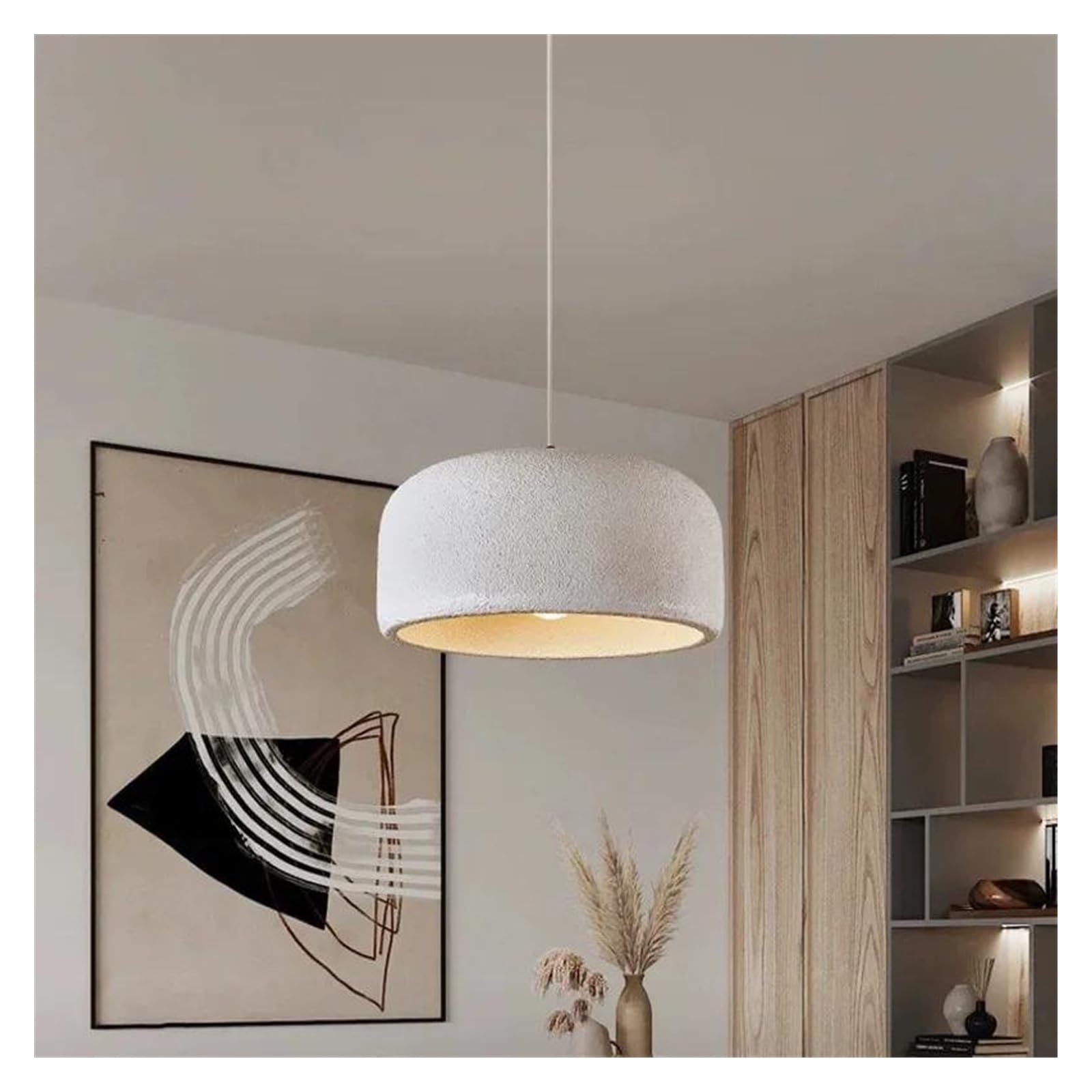 Lustres LED minimalistes haut de gamme : suspension décorative 40cm pour grand salon