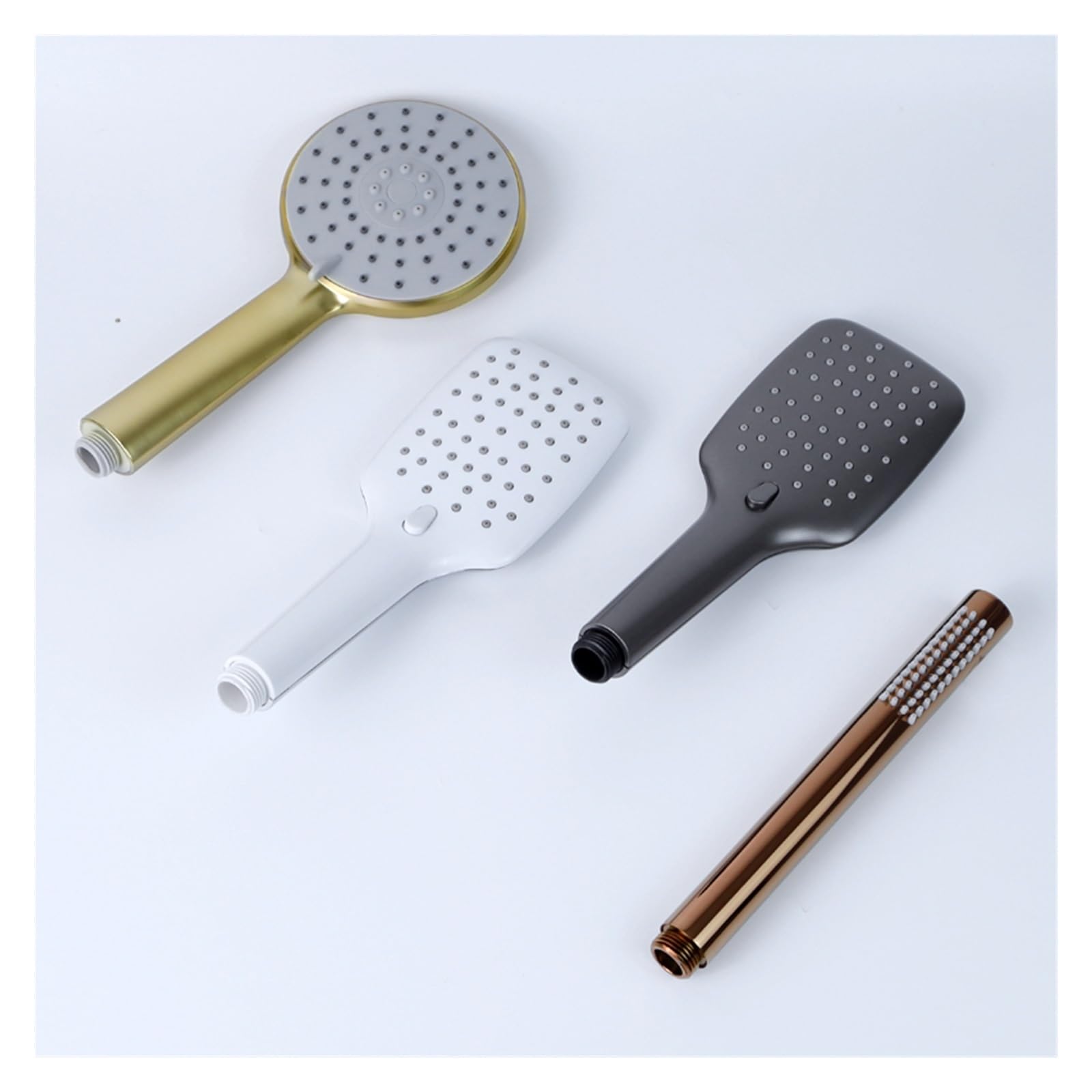 Juego de ducha de mano deslizante con 3 funciones Ducha de mano Conector de barra deslizante Manguera de 1,5 m Accesorio de cascada para baño Cromo Negro Wal (Color: Juego de cromo) Beauty Comes