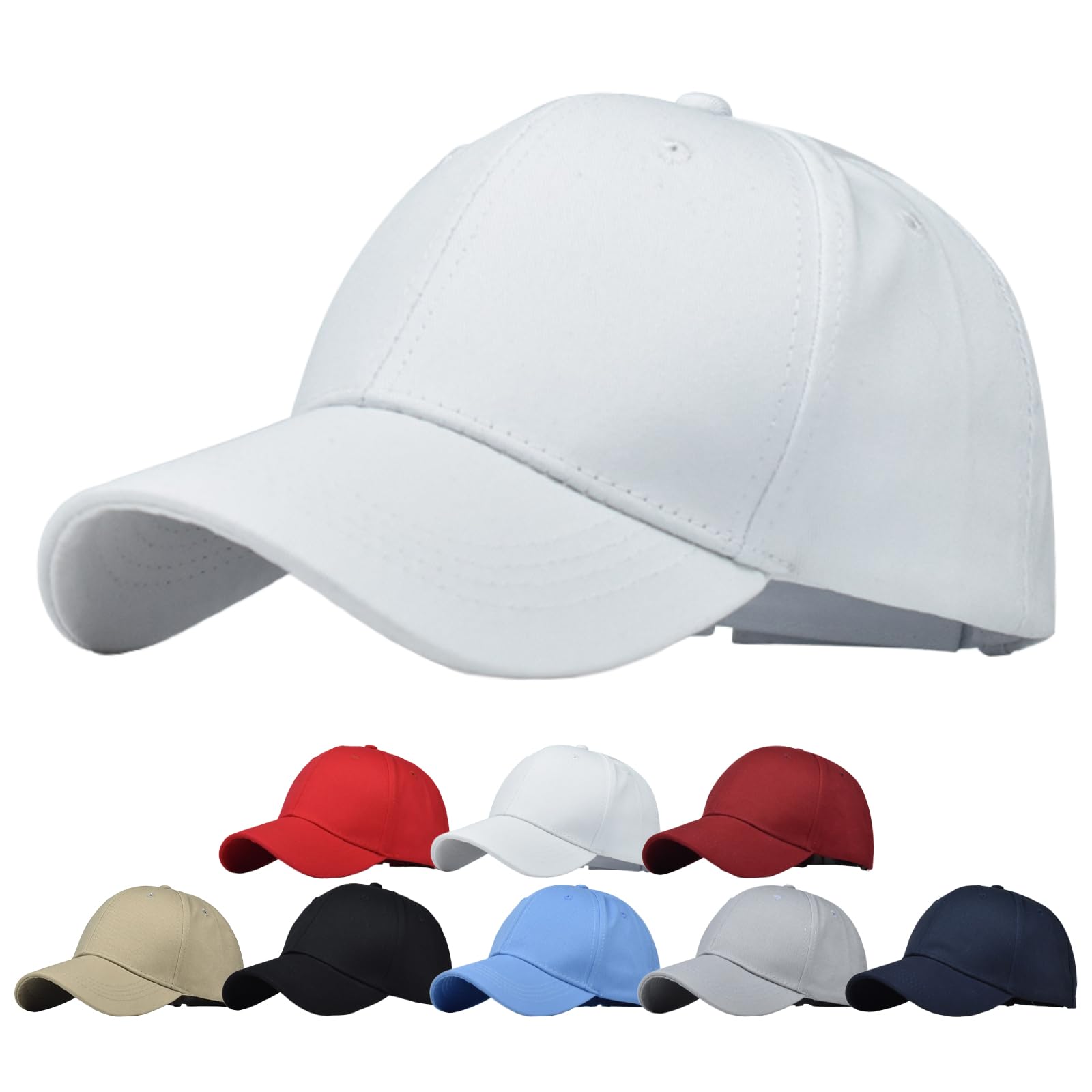 TMEOG Gorras de Hombre Mujer Gorra Béisbol, Gorra Verano con Coleta Gorra Padel Running Deportivas Gorro Chica Chico Baseball Cap