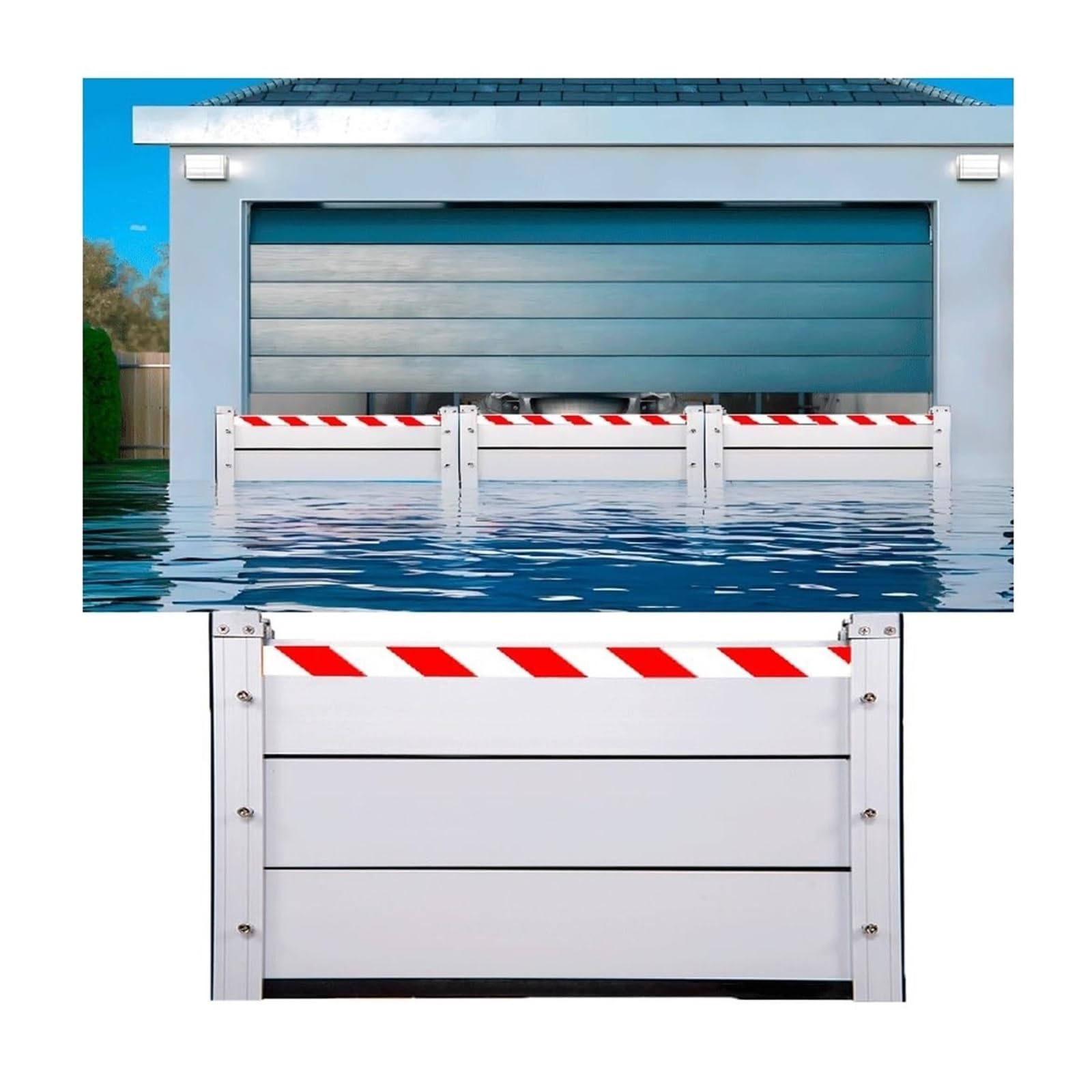Barrière anti-inondation de garage pour protéger sa maison pendant les orages