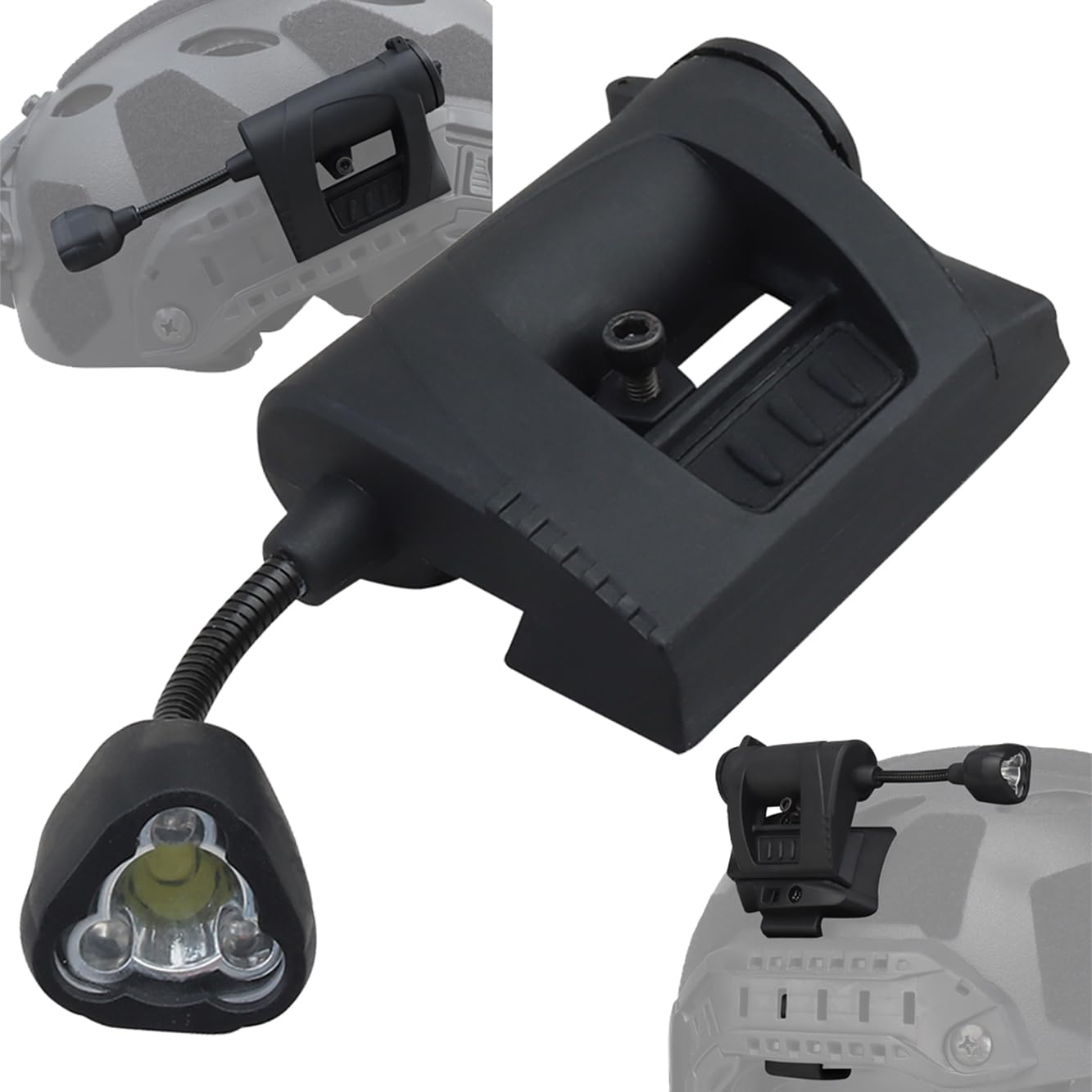 Lumière LED 4 en 1 pour casque de paintball d'airsoft, lumière infrarouge rouge, vert, blanc, pour casque Fast / SF/Ops-Core Arc Rail - Accessoires de combat militaires multifonctions