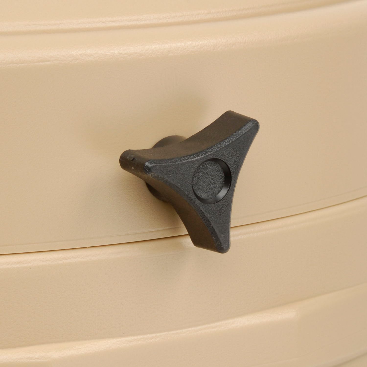 Justrite Cease-Fire Cigarette Butt Receptacle - 16-1/2" Dia.X38-1/2"H - 4-Gallon Capacity - Beige