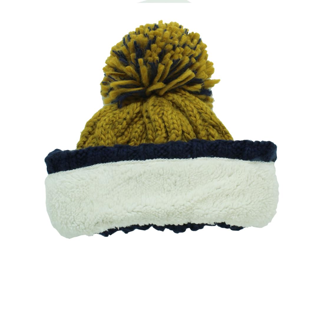Surf Monkey Bonnet d'hiver unisexe avec pompon, taille unique, doublure polaire intérieure