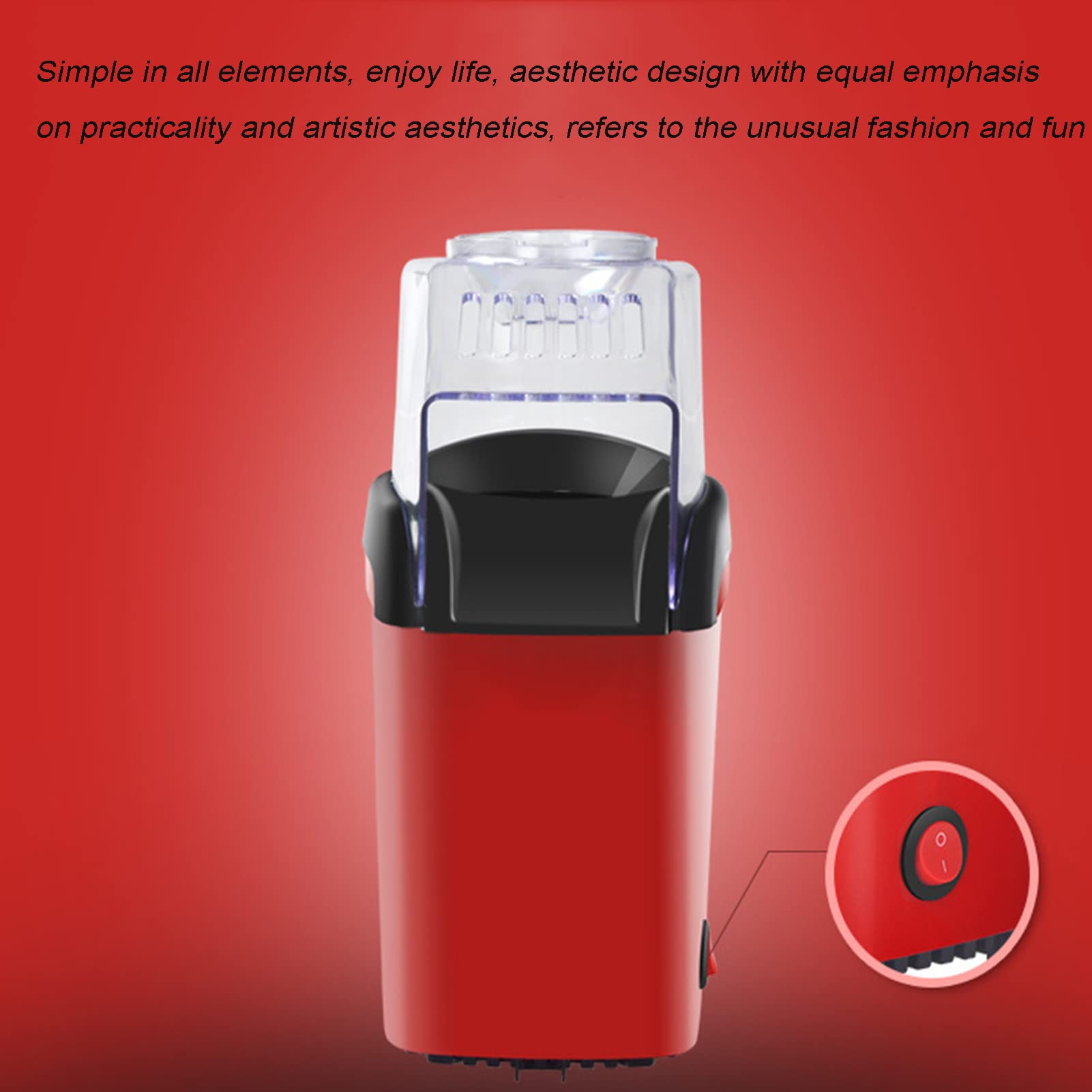 Maszyna do popcornu, maszyna do popcornu, elektryczna maszyna do popcornu, 1100 W, elektryczna maszyna do popcornu, do kina domowego, zdrowa i zdrowa maszyna do popcornu