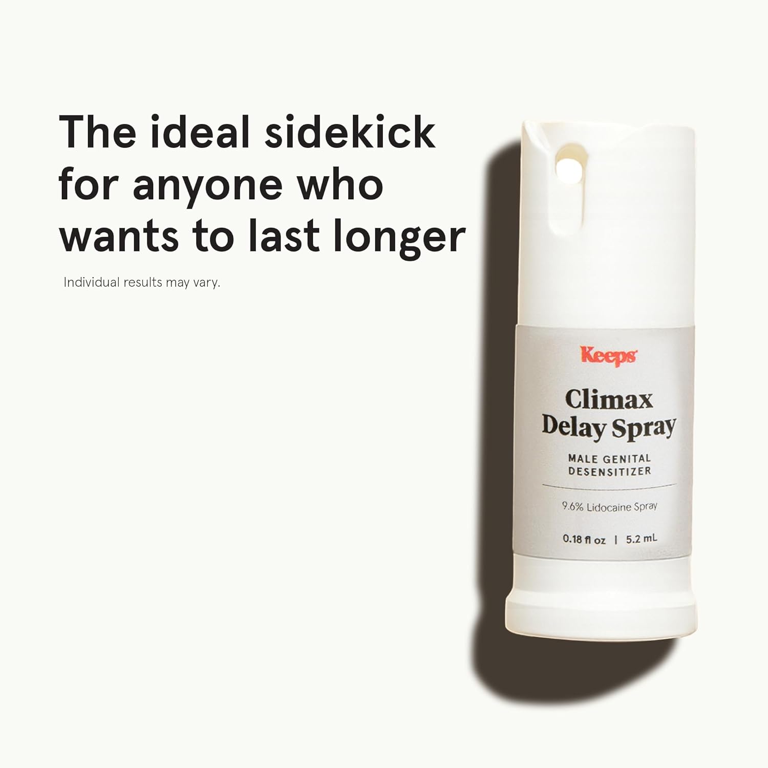 Keeps Climax Delay Spray for Men - Lidocaine Formula for Climax Control & Reduced Sensitivity - Male Desensitizing Spray to Help Adult Couples Last Longer in Bed - Prolongs Pleasure - 0.18 Fl Oz