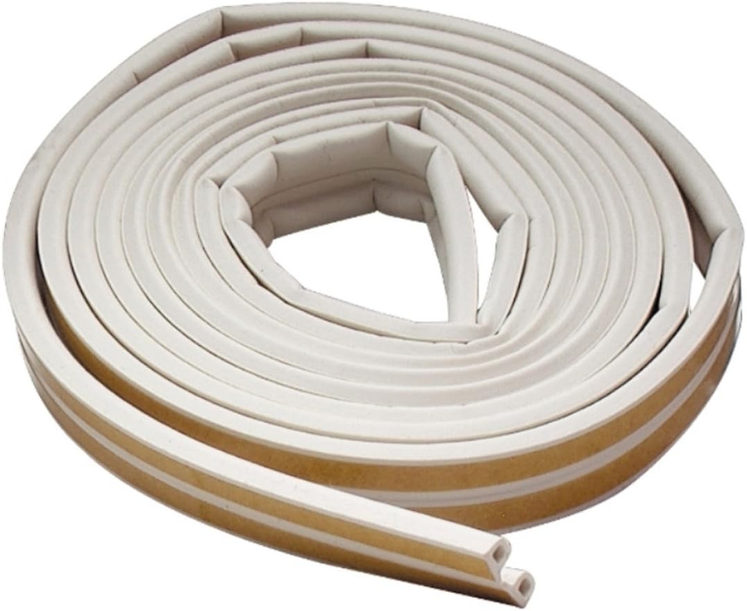 M-D 02576 17' White Extreme Temperature P Profile Weather Strip