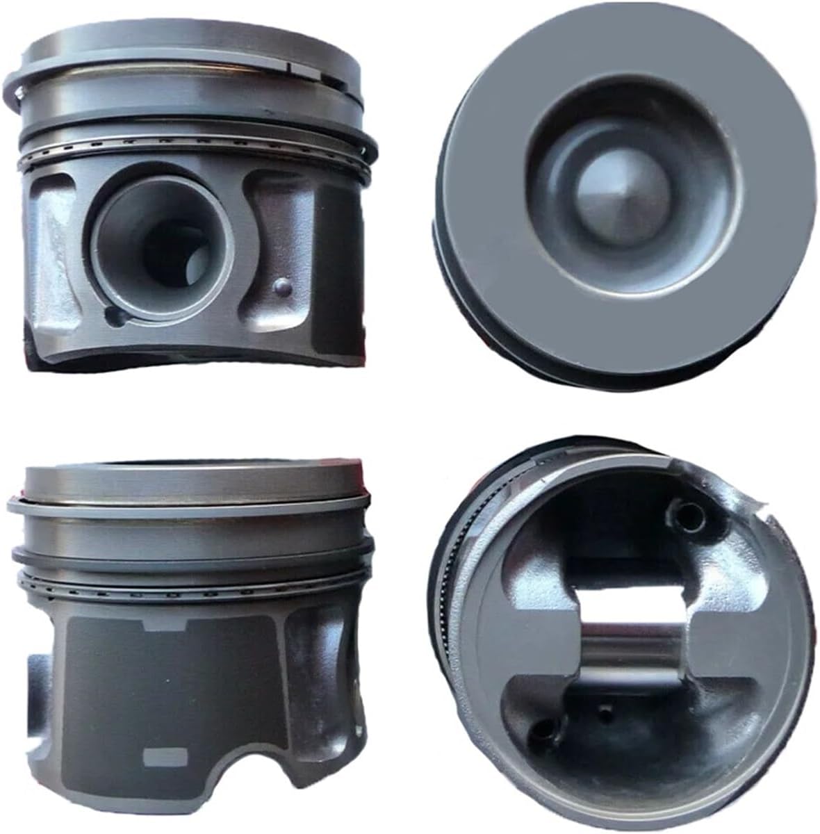 AUTO Engine Parts Pistons Set Compatible with Hyundai KIA Grand Santa FE Sorento 2.2L L4 2.2T D4HB 2.2 L T 2009-2018