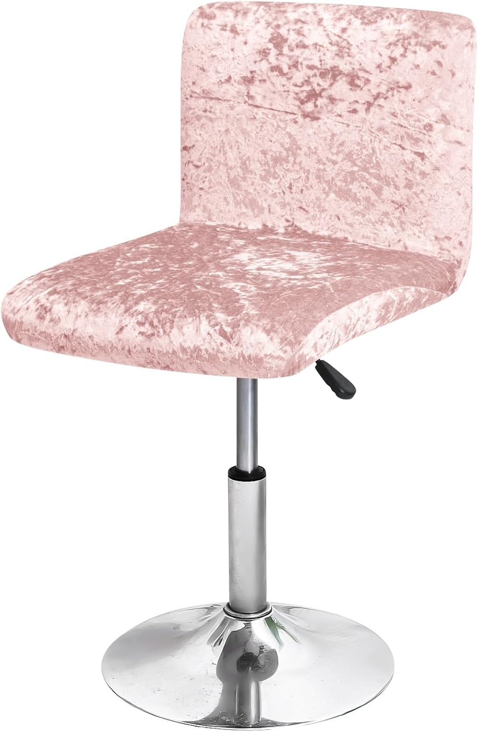 Velvet Short Bar Chair Covers,Counter Stool Pub Chair Slipcover,Square Barstool Covers Slipcovers, Stretch Back Bar Stool Covers 4/2pcs Dining Barstool Slipcovers for Party Banquet Decor(Pink,4pcs)