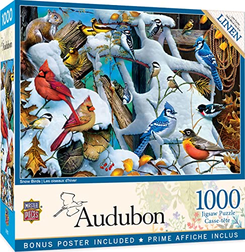 MasterPieces 1000 Piece Jigsaw Puzzle for Adults, Family, Or Youth - Snow Birds - 19.25"x26.75"