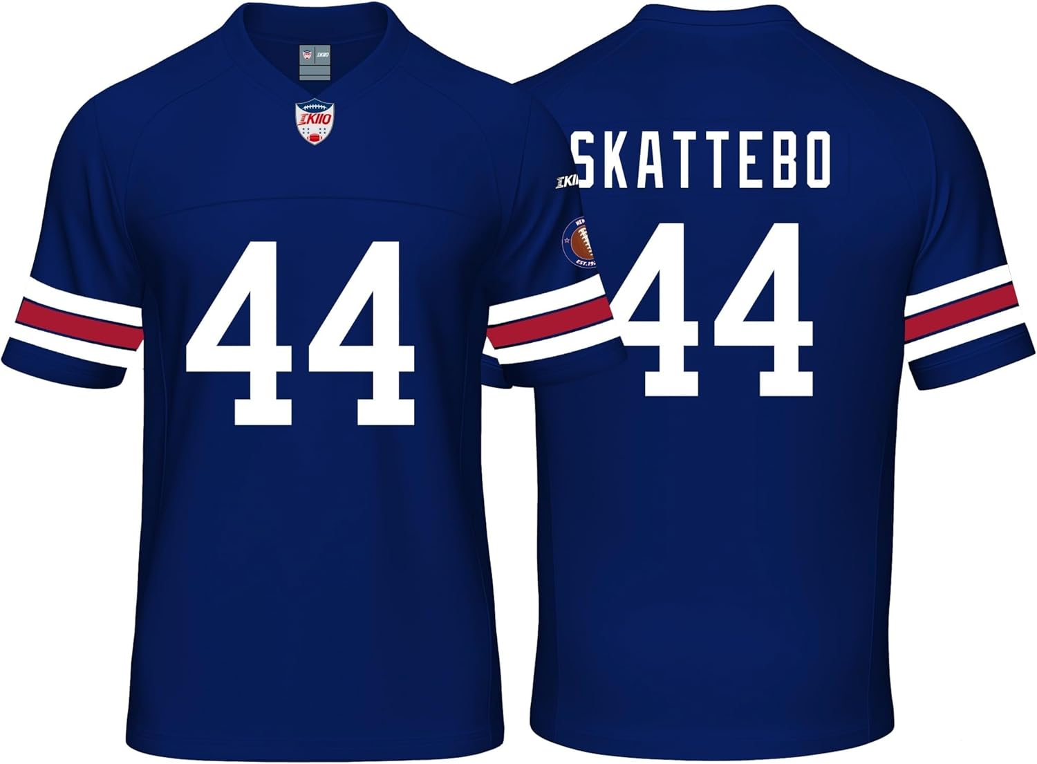 Custom Mens/Youth Football Stitched T-Shirt for Sports Fan No Brand/Logos