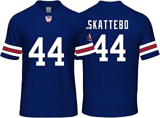 Mens/Women/Youth/Kid Football Stitched T-Shirt Blue/White