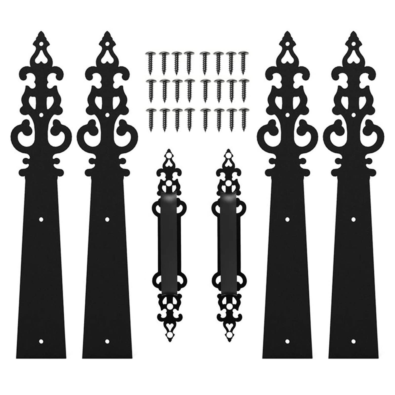 Decorative Garage Door Hardware Kit, Garage Door Handle Hinges for Garage Doors, Barn Doors and More