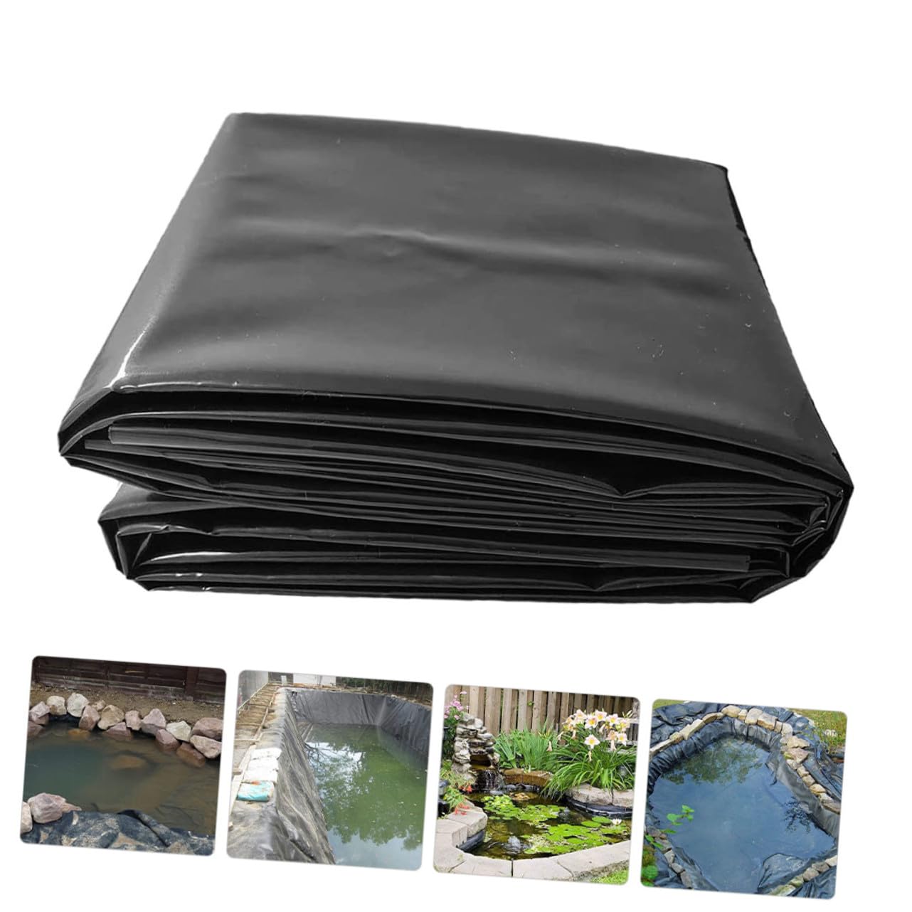 VICASKY Telo per Stagno Giardino Esterno in Hdpe Flessibile e Resistente Rivestimento per Piscine stagni e fontane Facilmente tagliabile e riparabile Adatto stagni e cascate