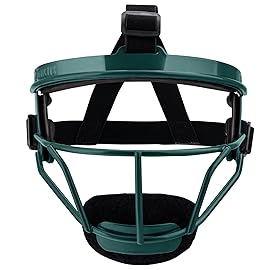 Dinictis Softball Face Mask, Lightweight, Comfortable, with Wide Field Vision, Durable and Safe Face Guards, Premium Protective Softball Fielder\'s Mask-Green-Child(S)