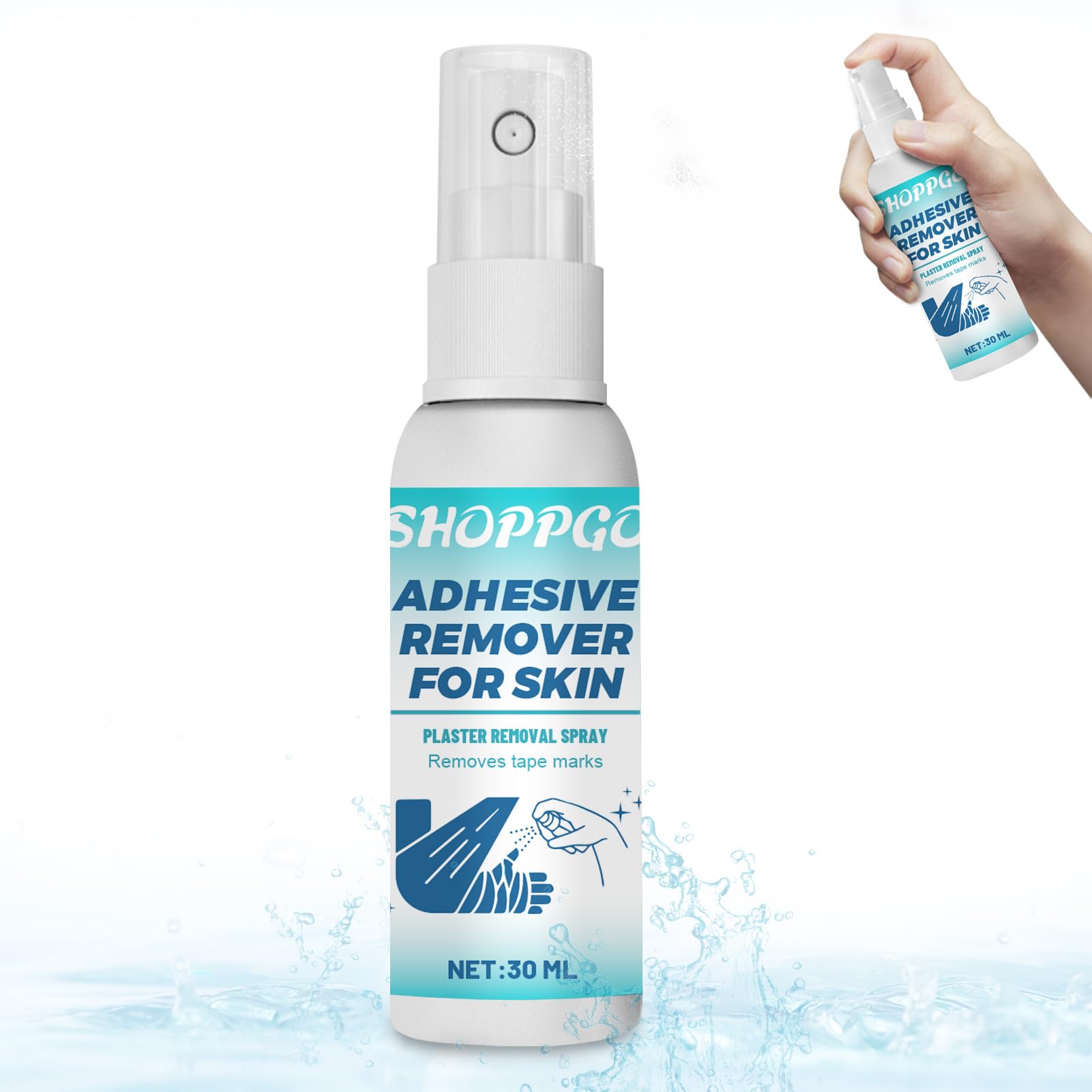 Spray Rimuovi Cerotti Medicali, Medical Adhesive Remover, Cerotto Spray Remover Adesivo Cerotti, Rimuovi Colla Adesivi per la Rimozione dei Residui di Adesivo da Cerotti e Medicazioni,Silky Touch,30ml