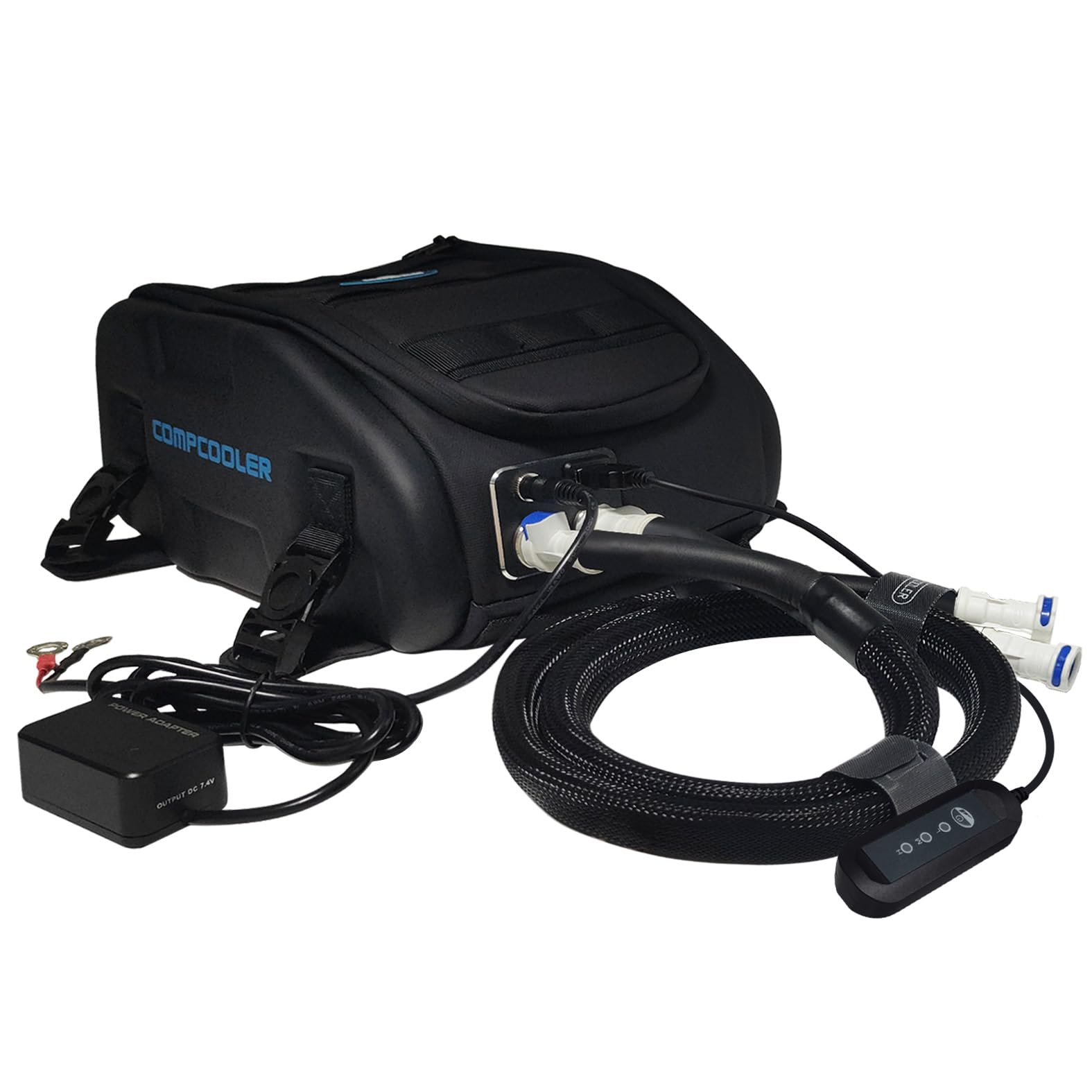 Borsa da serbatoio per motociclista Solo ICE Cooling System 3.0L include un gilet di raffreddamento a rete foderato in tubo, 12 V DC