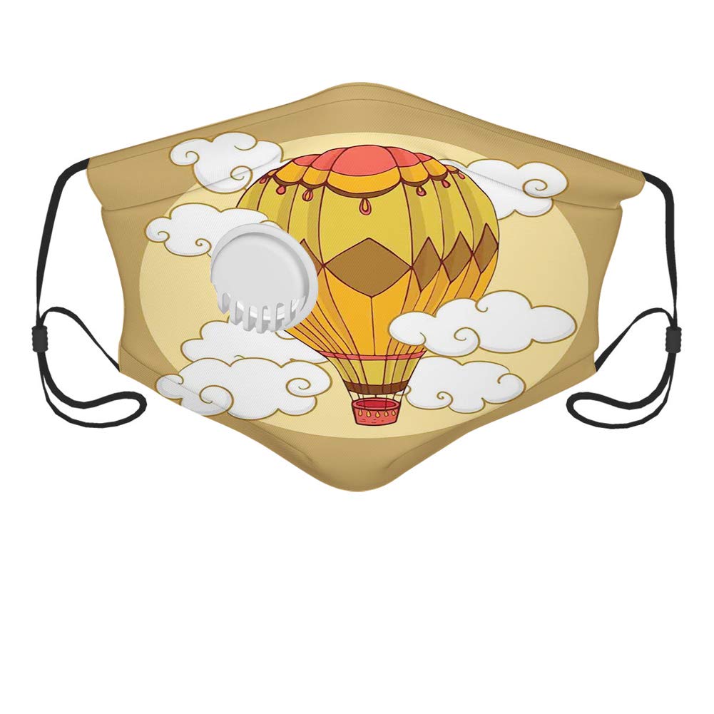 Funny Activated carbon filters mask,Hot Air Balloon in The