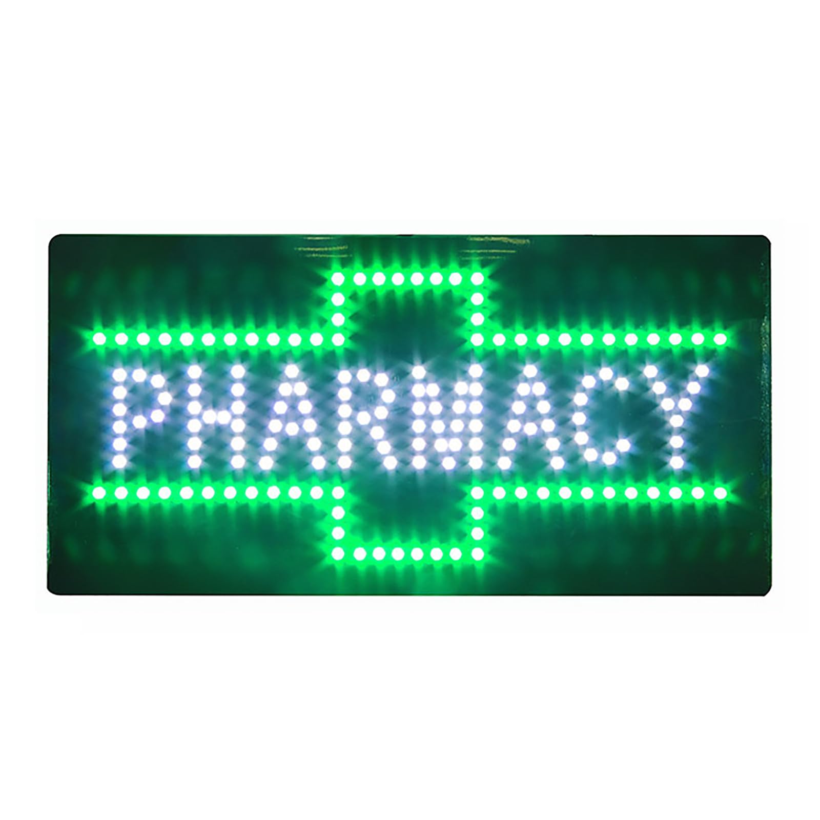 MObyat Señal De Cruz Médica LED, Señal De Farmacia Súper Brillante con Cadena para Colgar, 3 Modos, Panel Acrílico + Tapa Trasera De ABS, Corriente: 2500mA, Bajo Consumo De Energía, para Tienda