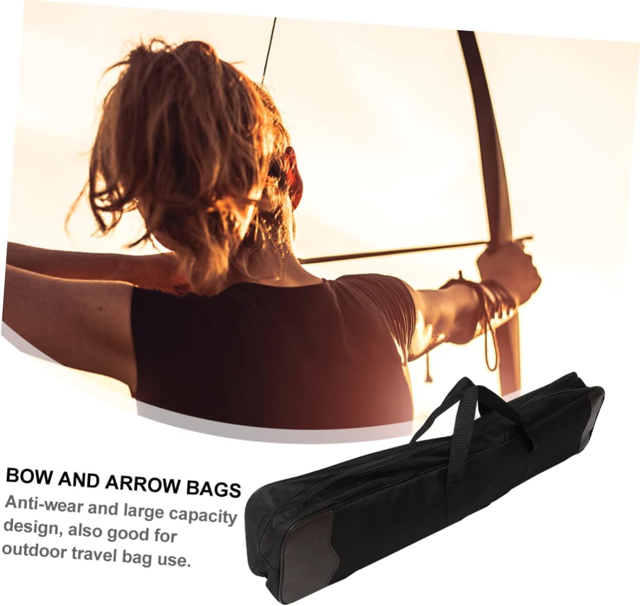 Portable Split Bow Package Lightweight Arrow Carrier Double Zipper Design for Outdoor Archery and Hunting Spacious Storage for Compound Bow and Accessories