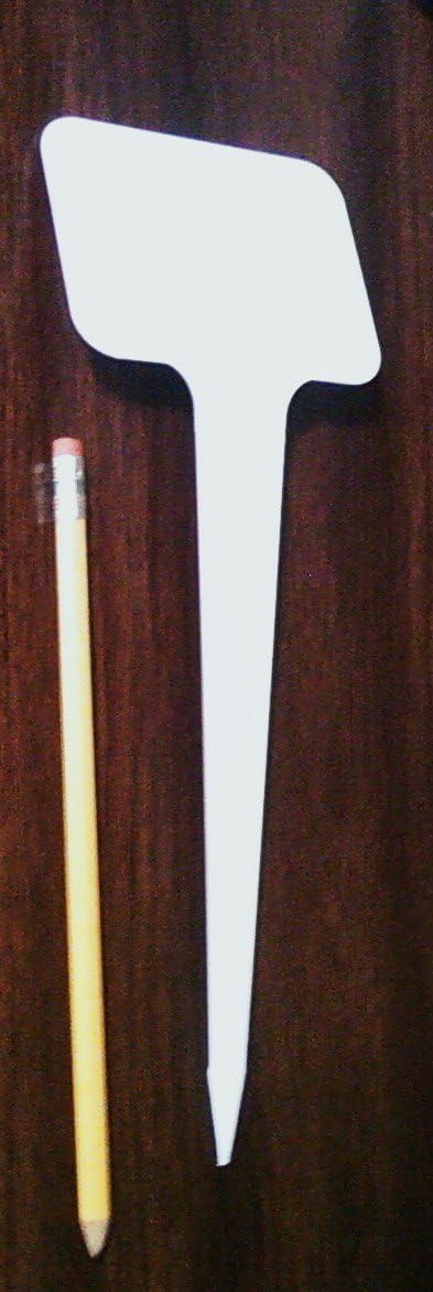 100 Qty 10" x 3 1/2" Easy Read TILT Heavy Duty Plastic Plant T Stake Labels INCH EZ