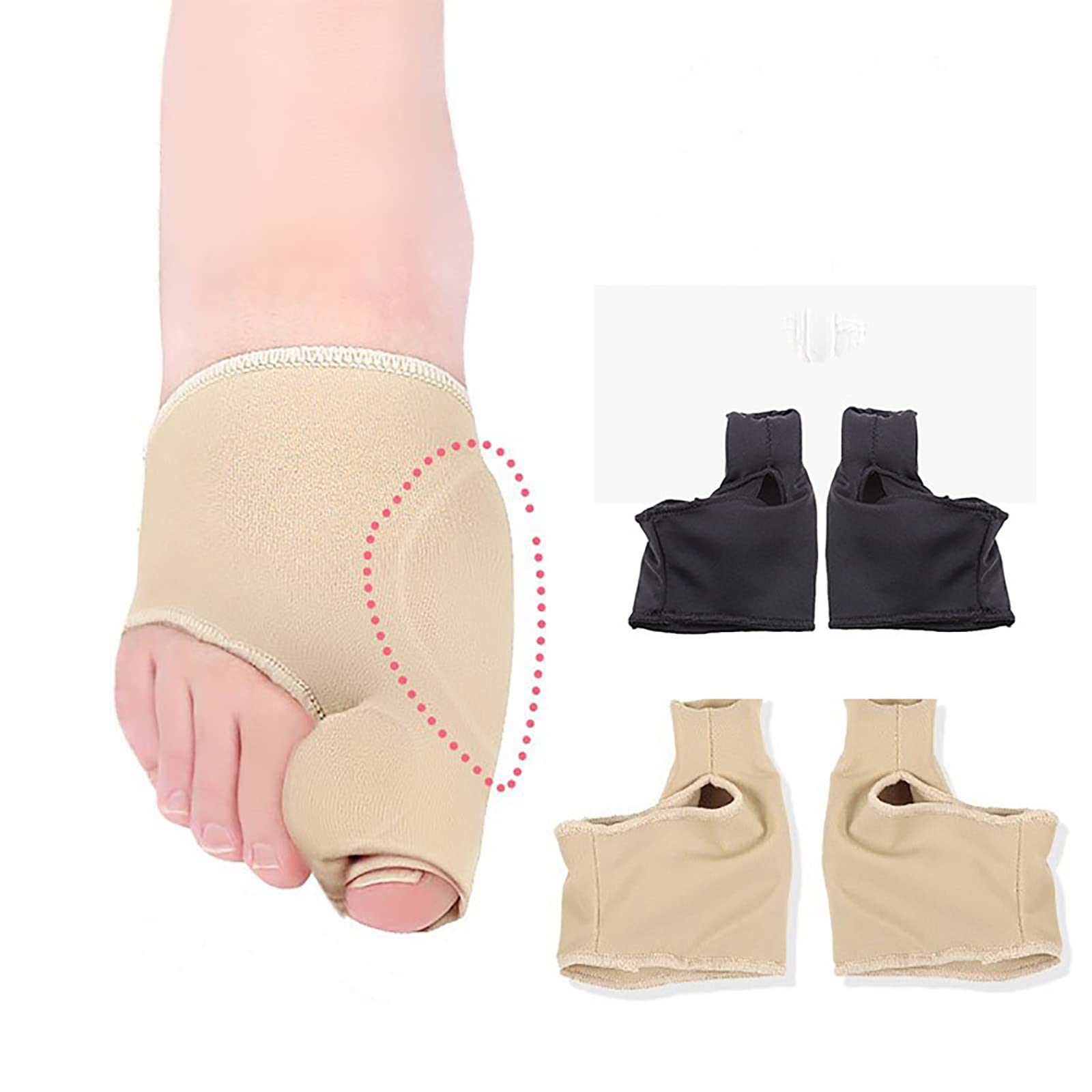 ALINZO Bunion Corrector for Women & Men - Toe Separator & Straightener for Bunion Pain Relief Straightening Orthopedic Bunion Splint for Hallux Valgus (Black L)