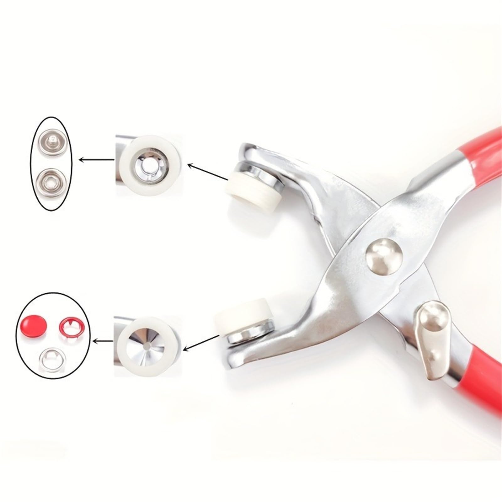 Wuyangcun 200er-Set Druckknöpfe mit Zange 9,5 mm Metalldruckknöpfe in 10 Farben ohne Nähen Metal Snaps Kit für Kleidung Baby-Bodys Basteln und DIY-Projekte inklusive Aufbewahrungsbox