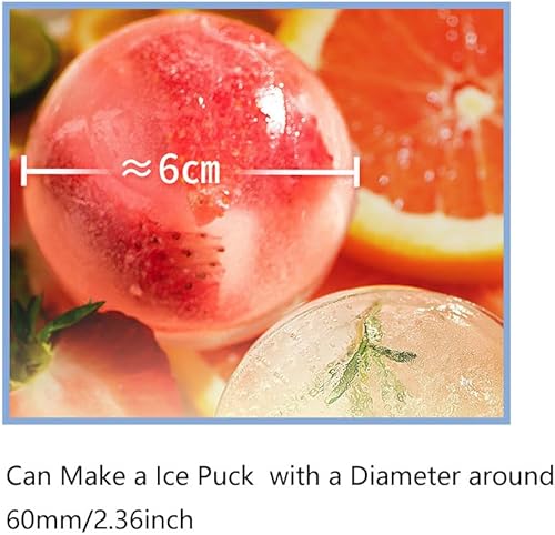 Miniatura 6 de Molde de silicona para hacer bolas de hielo, a prueba de fugas, redondas, para whisky, bourbon, escocés, anticuado, bebidas de cóctel, color blanco