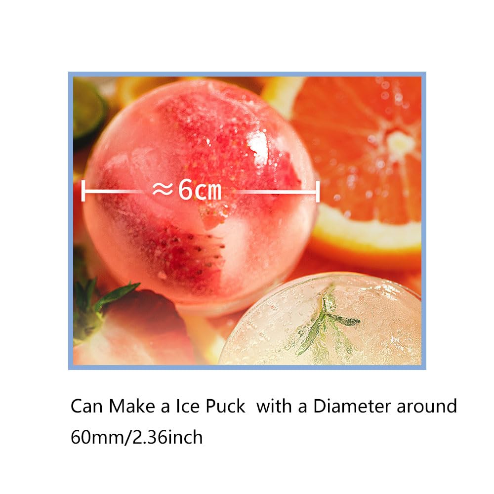 4 Stampi Per Cubetti Di Ghiaccio Sferici 6 Cm In Silicone - Antigoccia Per Whisky, Cocktail E Feste