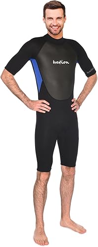 Miniatura 2 de Ivation Traje de neopreno corto de 0.118 pulgadas para adultos, hecho de neopreno de alta calidad y cuenta con cremallera de alta calidad y