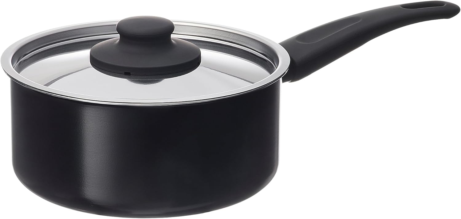 HEMLAGAD Saucepan with lid, non-stick coating black, 2 l
