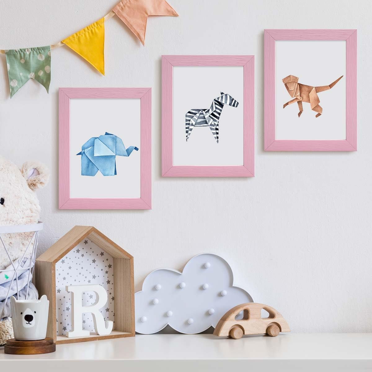Cornice In Legno Rosa Per Foto 13x18 Cm – Con Vetro, Supporto, Per Tavolo O Parete