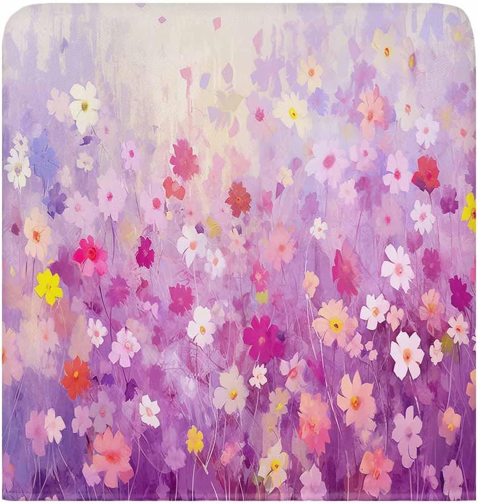 Daisy Floral 4 Packs Dining Chair Back Cover, Kitchen Dinner Chair Seat Covers Washable Chair Slip Covers, Removable Slipcovers Protect for Dinning Room Multicolor Abstract Painted Art