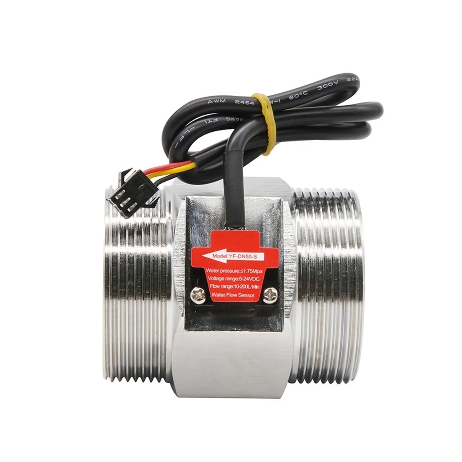 Medidor de flujo mecánico digital Sensor De Flujo Hall De Acero Inoxidable De 2 Pulgadas, Sensor De Flujo De Agua, Control De Caudalímetro, Interruptor De Sensor De Líquido Alta precisión, multifunció