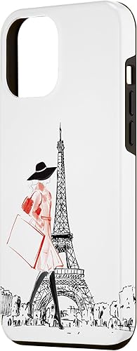 Miniatura 2 de iPhone 12 Pro Max vintage París mujer - Caso de la torre Eiffel