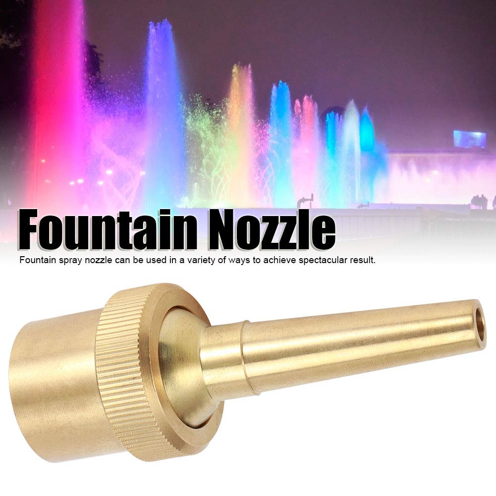 2PCS G3/4in DN20 Brass Fountain Nozzle, Multi Direction Jet Water Pond Fountain Heads Pond Spray Pump for Garden