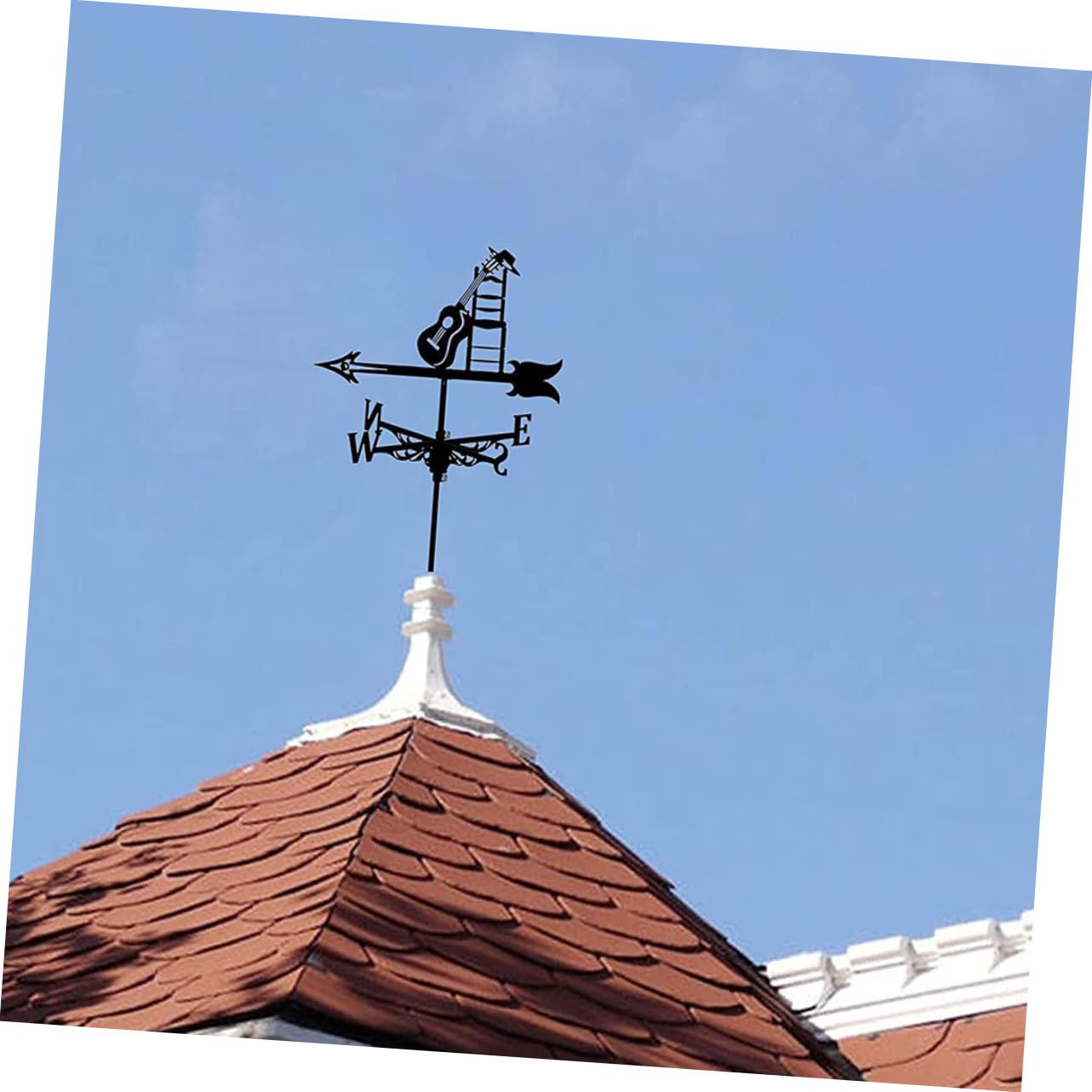 BESTonZON Girouette pour Jardin Décoration et Outil de Mesure de Vent Indicateur de Direction pour Cour et Toit Facile à Installer et Durable